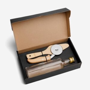 Kit Para Pizza com cortador, espátula e garrafa - 3 Pçs RBSM-90074