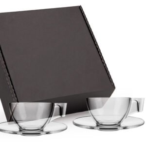 Jogo de xícaras com pires - 90 Ml - 4 Pçs RBSM-03092