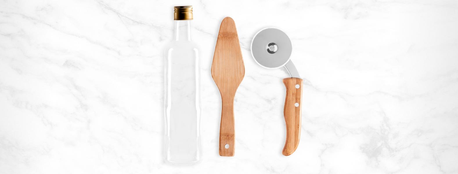 Kit Para Pizza com cortador, espátula e garrafa - 3 Pçs RBSM-90074 - Image 2