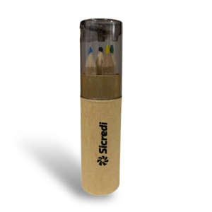 Caixa de cartão com 6 mini lápis de cor RBS 51751