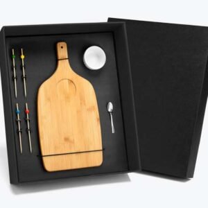 Conjunto para petisco / Servir Em Bambu / Inox - 7 Pçs RBSM 90069