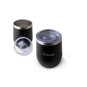 Copo Inox Texturizado Parede Dupla 320ml RBX 14726T