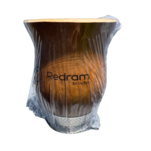 Cuia com pé de Metal embalada com plástico RBNOV