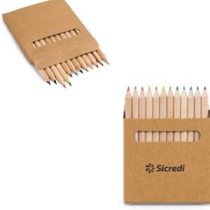 Caixa de cartão com 12 mini lápis de cor RBS 51747